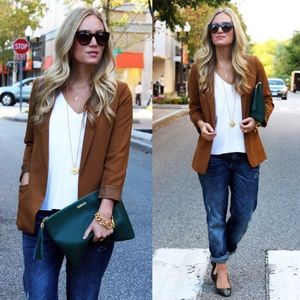 camel blazer h&m